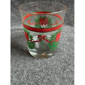 Vintage The Toscany Collection Noel Christmas Wreath D.O.F. Rocks Glasses Set 6